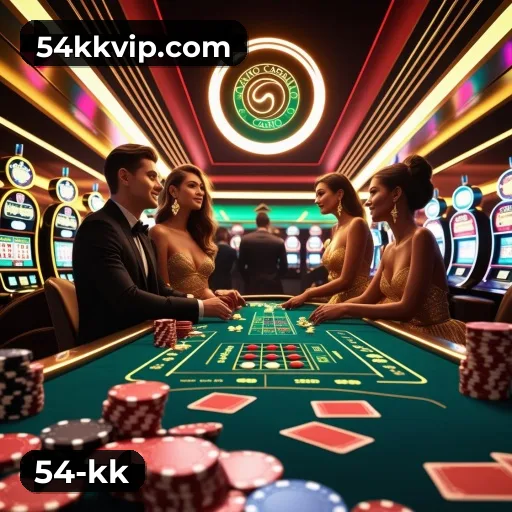 54-kk App home screen with mobile slots and casino categories